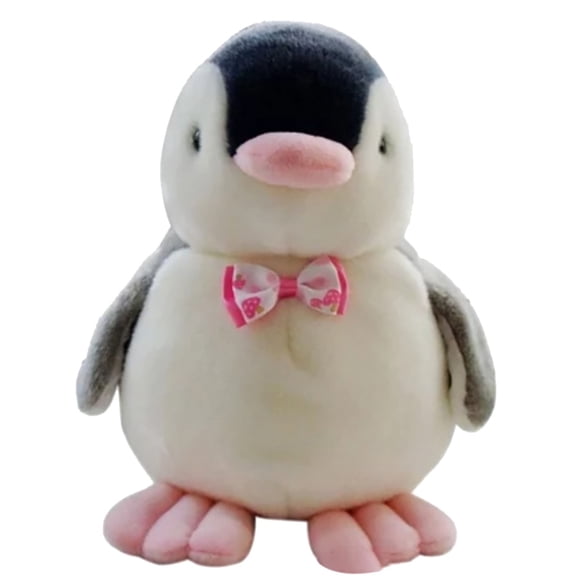Education Toy Penguin Doll Kid Animated Soft Stuffed Baby Singing Penguin Educational Toy for Early Learning Development, 7.87 inch, White