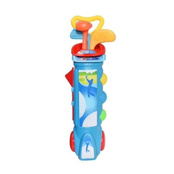 Education Toys 2 Clubs Flags Toddlers Sports Pro Kids Indoor Practice Set for Interactive Learning, Blue