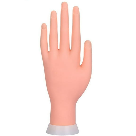 Education Toys Manicure Practice Template for Nail Training— Flexible Removable Educational Tool, 9.65x3.66 inch, Beige