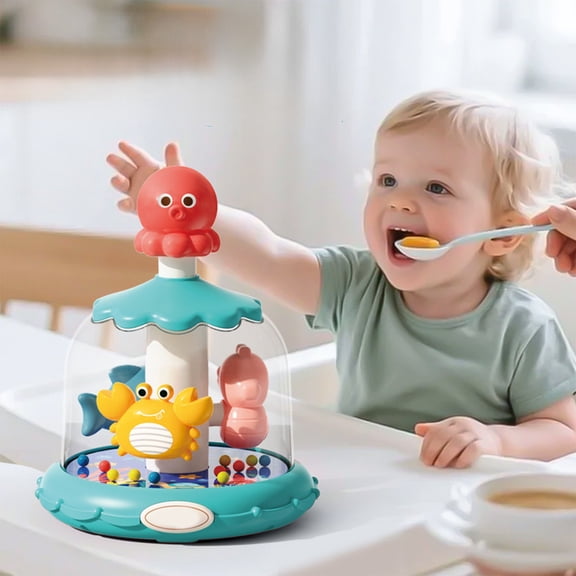 Education Toys, Press Carousel Toy Baby Early Education Hand Eye Coordination Puzzle Toy