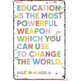 thumbnail image 1 of Education Wall Art Education Quotes Inspirational Nelson Mandela Classroom Decor Teacher Kids Wall Art School Toddler Poster Metal Sign Home Decor Tin Signs Wall Art Metal Poster 8x12 inch, 1 of 5