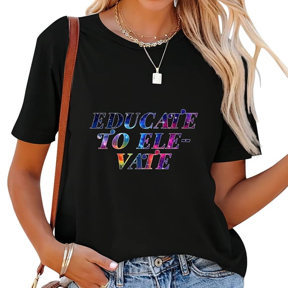 Education is Key Back to School Gifts Women's Graphic Tees - Comfortable and Chic