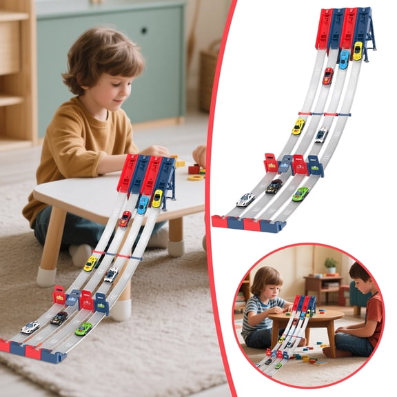 Education1 Interactive Car Racing Toy Set for Children Catapult Track Car Toy for Indoor and Outdoor Play Educational Racing Experience