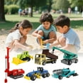 thumbnail image 1 of Education 164 Scale Alloy Construction Vehicle Set - Mini Engineering Trucks - 6 Pack with Blind Surprise for Collectors and Cake Toppers, 1 of 8