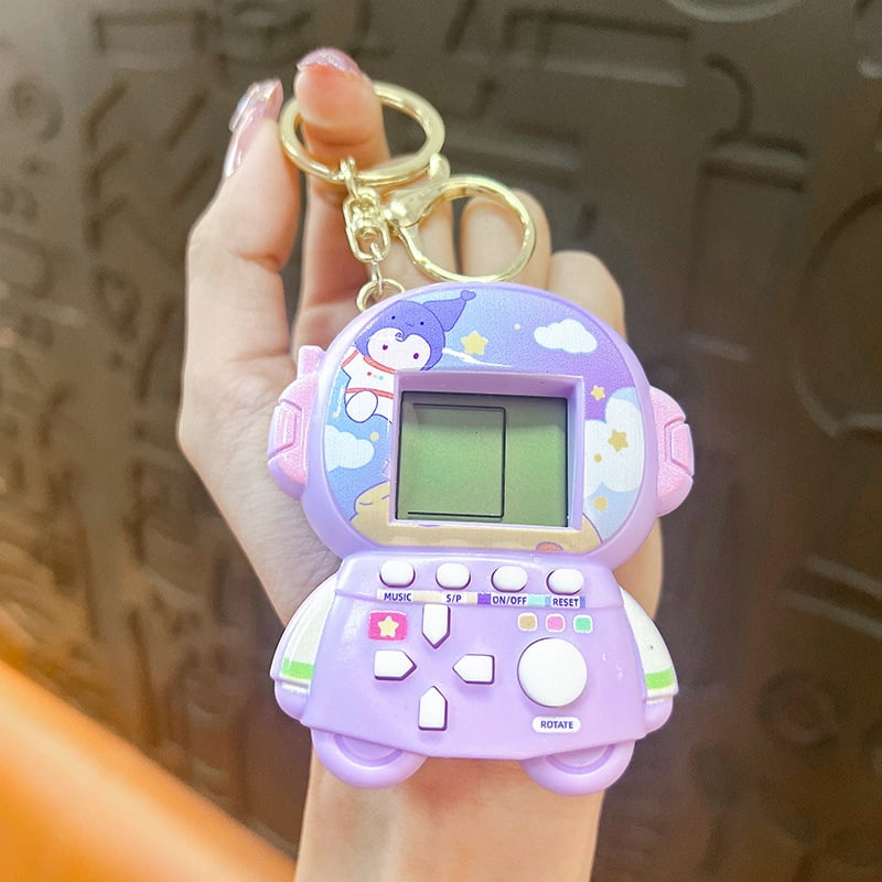 Educational Astronaut Tetris Game Console Toy Keychain Pendant