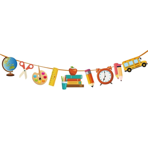 Educational Banner for Back to School Large 10 Feet No DIY Teacher Appreciation Garland Party Decorations for Classroom,10 FT,Khaki
