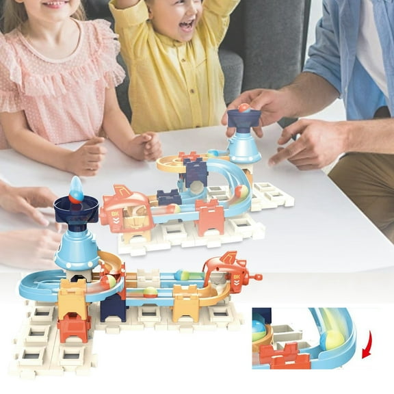 Educational Building Toy for Development Non Battery Powered Indoor Play Enhances Motor Skills and Abilities in Children Over Three Years Old with Track Design