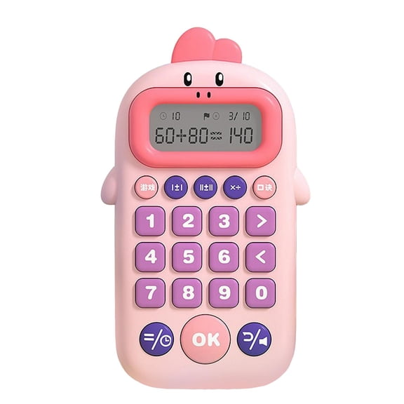 Educational Calculator Learning Tool Math Toy with Interactive Arithmetical Challenges for Preschool Home Schooling