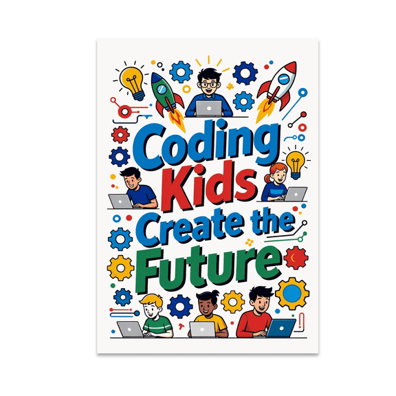 Educational Coding Wall Art - Coding Kids - 13x19 Poster Print