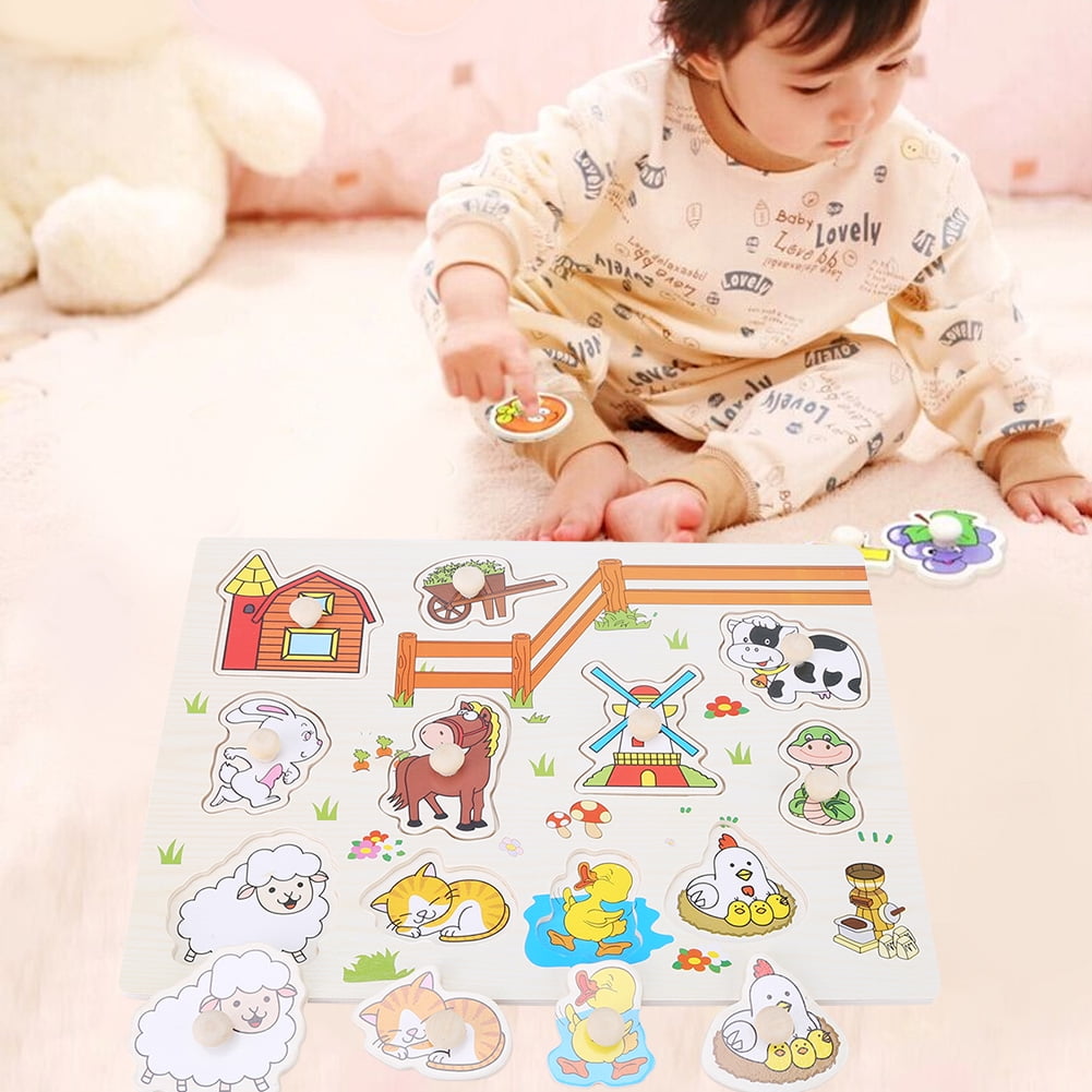 Educational Cognitive Puzzle,HURRISE Wooden Cognitive Puzzle Toy for