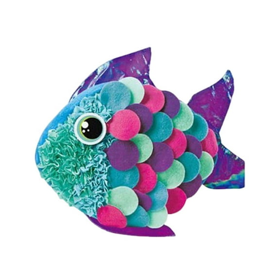 Educational DIY Craft Animal Pillow Fabric Art Kit for Children - Create Your Own Mess- Soft Pillow Without Sewing Ideal for Stress and Play