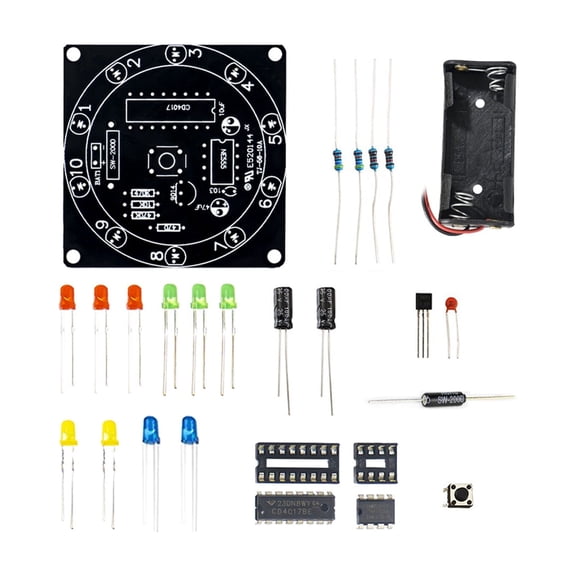 Educational Electronics For Roulette Wheel Assembly And Circuit Design Practice