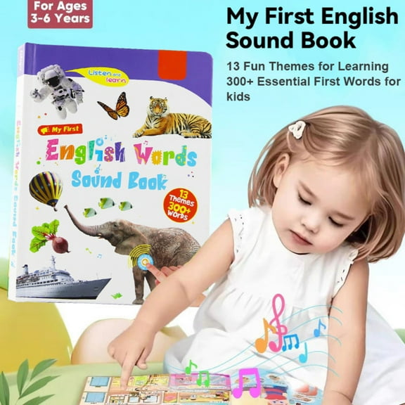 Educational English Sound Book with 470+ Words and 21 Themes for Phonics Learning and Language Development to Improve Pronunciation and Vocabulary for All