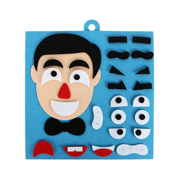 Educational Face Expression Stickers, DIY Creative Art Patch Set, Emoticon Changing Decals, Handcrafted Development Set, A