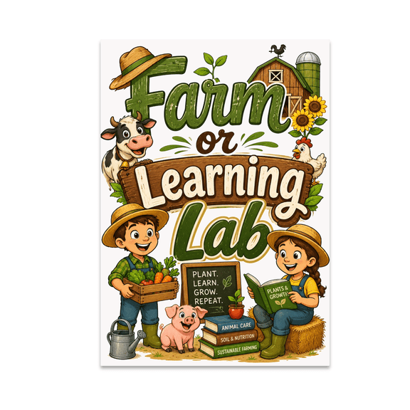 Educational Farm Wall Art - Learning Lab Decor - 13x19 Poster Print