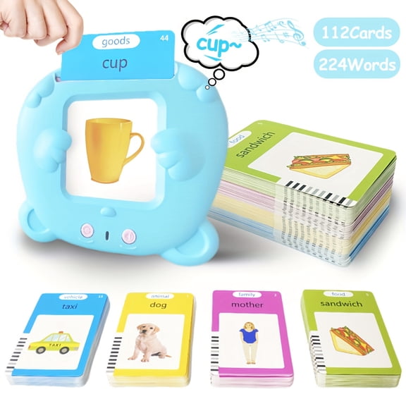 Educational Flash Card Insertion Toy, Card Machine Language Learning Toy, Puzzle Flash Card Toy for Toddlers & Kids