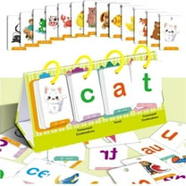 Educational Flash Cards, Alphabet Learning Cards, Interactive Early Childhood Reading Practice Set, Durable Classroom Teaching Aid for Homeschool and Speech Therapy