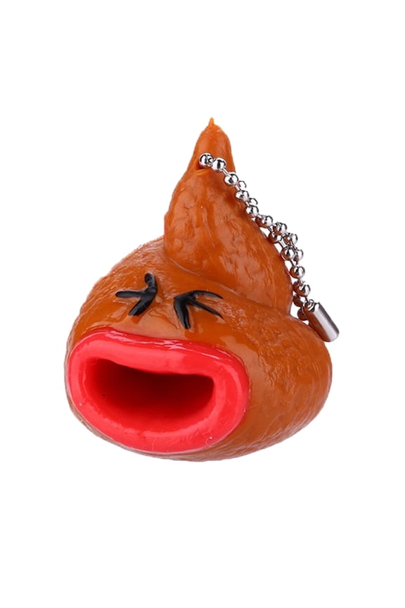 Educational Stress Little Toys Novelty Keychains Funny Squie Poo Rising Tricky Prank Toy for Kids