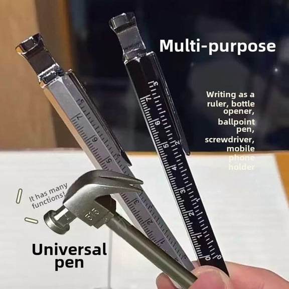 Educational Gadget: 5-in-1 Multifunctional Creative Pen with Phone Holder, Ruler, Bottle Opener & Screwdriver | STEM Learning Tool for Kids, Inspires Creativity & Exploration