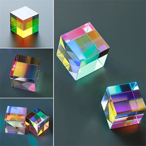 Educational Glittering Cubic Light Experiment Kit - Color Fusion and Splitting for Learning Experience