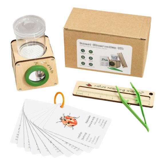 Educational Insect Viewer Wooden Catcher Observation Toy with Magnifier Design For Children Scientists Exploration