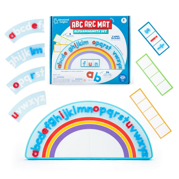 Educational Insights ABC Arc Mat Alphamagnets Set, 46 Pieces, Preschool Alphabet Learning Toys, Ages 3 and up