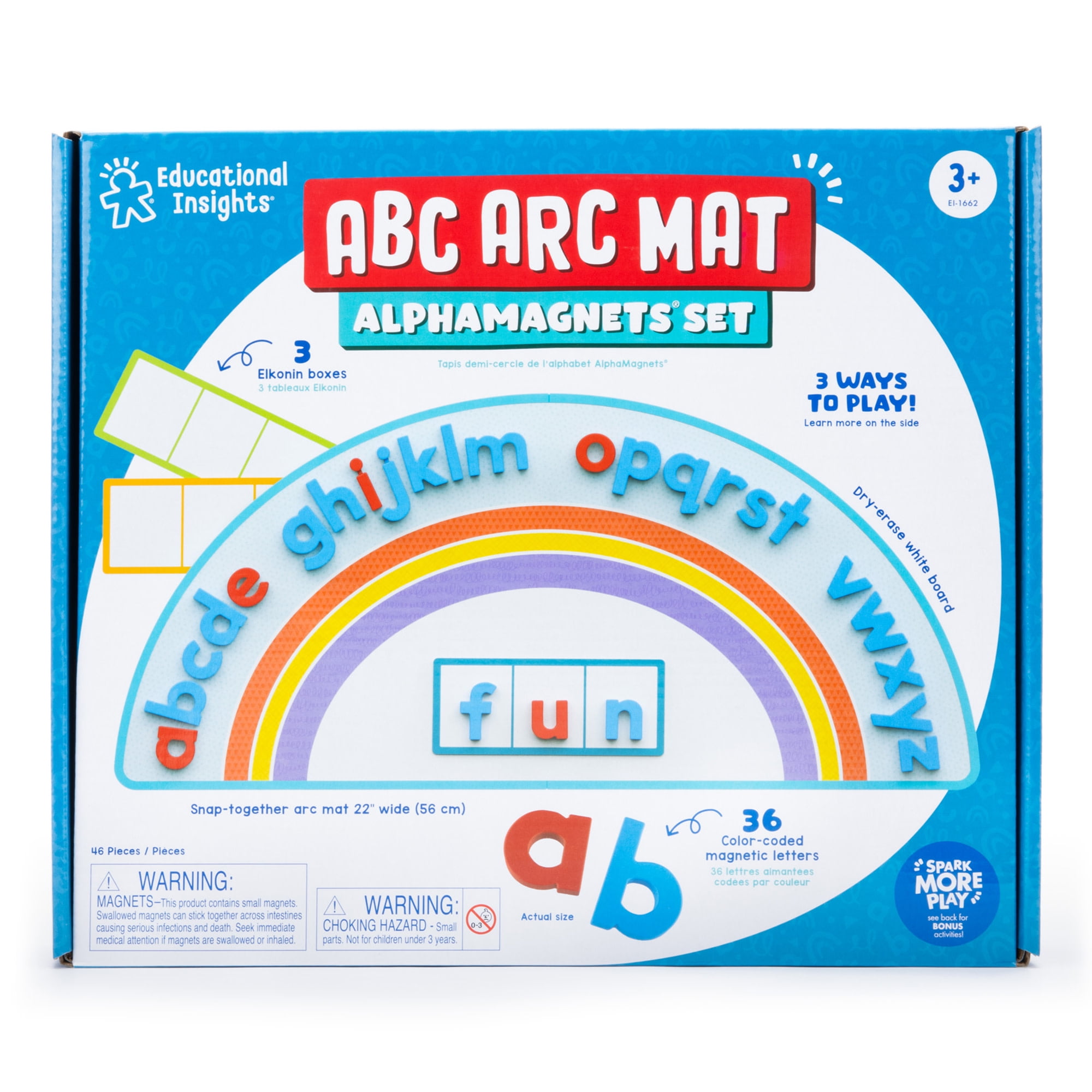 ABC Arc Mat Alphamagnets Set with Color-Coded Letters