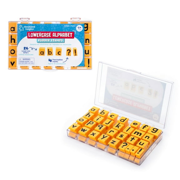 Educational Insights Lowercase Alphabet Rubber Stamps, Teacher Must Haves, Kids Ages 4+