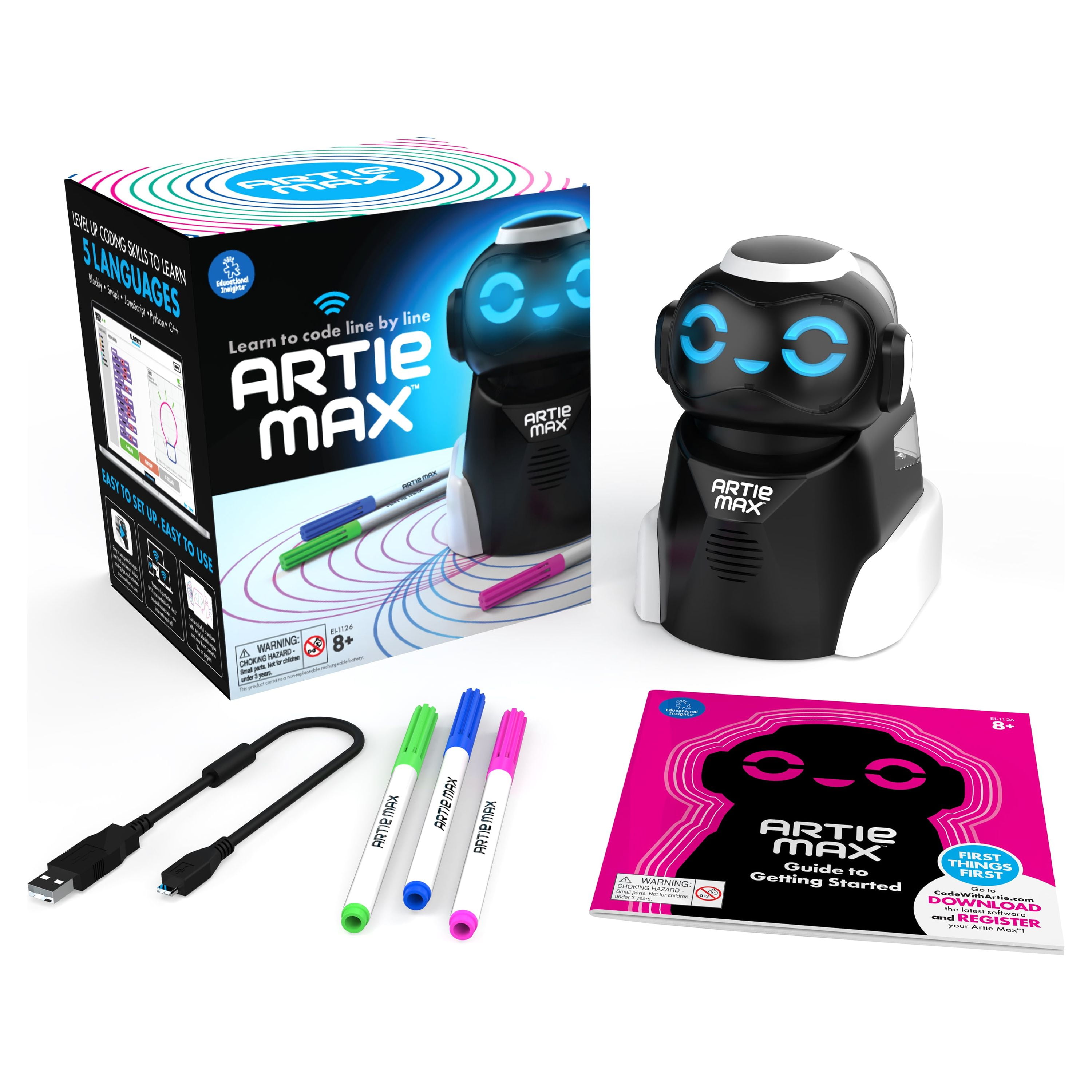 Educational Insights Artie Max the Coding & Drawing Robot, Ages 8+ (1126)