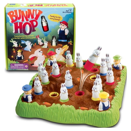 Educational Insights Bunny Hop Preschool Board Game, Matching Memory Game, 2-4 Players, Ages 4+