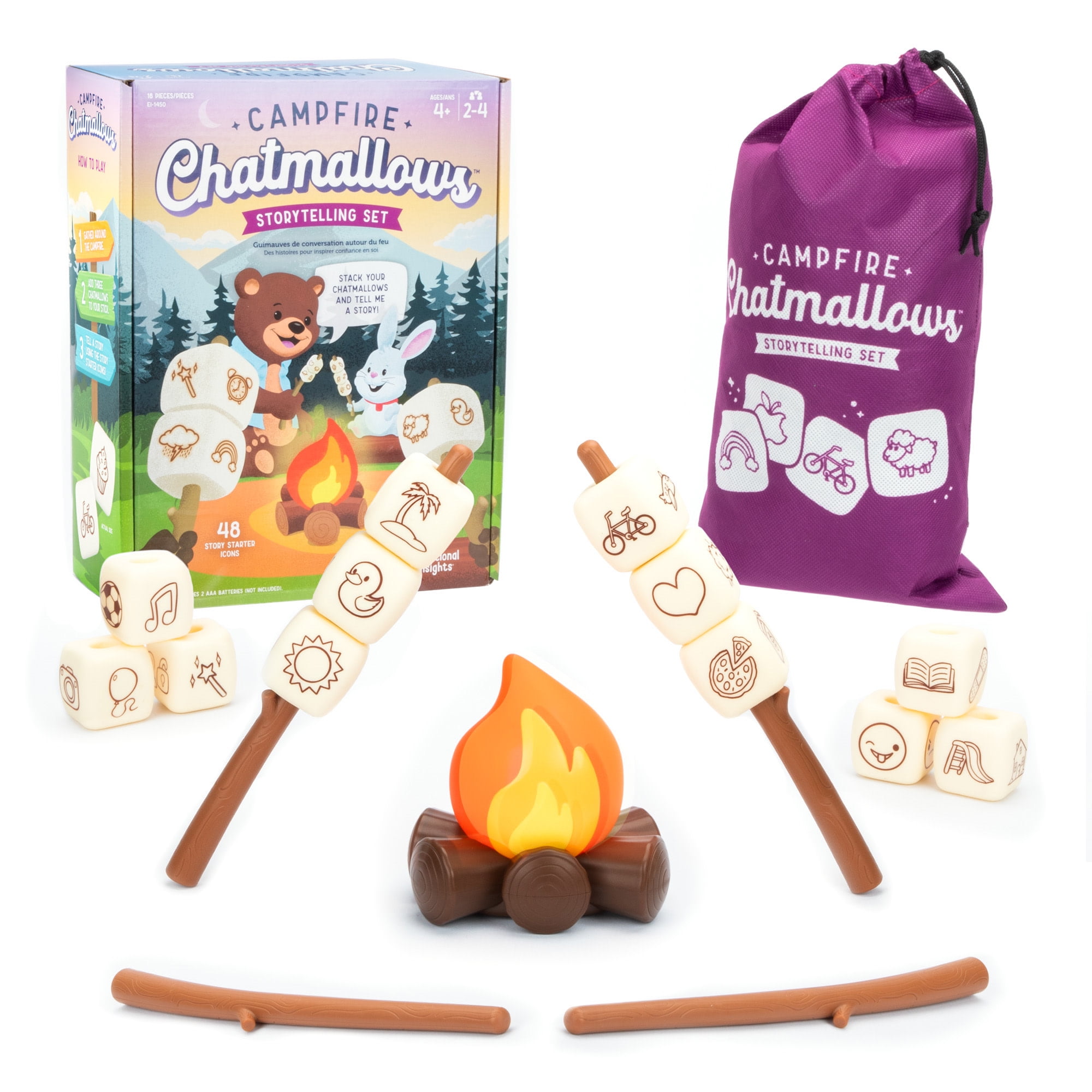 Educational Insights Campfire Chatmallows, 18 Piece Storytelling Game for Toddlers Ages 4+