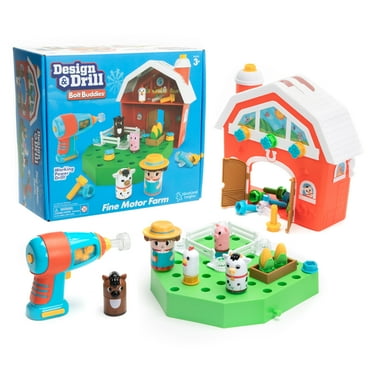 Educational Insights Design & Drill Bolt Buddies Barn, Preschool STEM Toy, Ages 3+