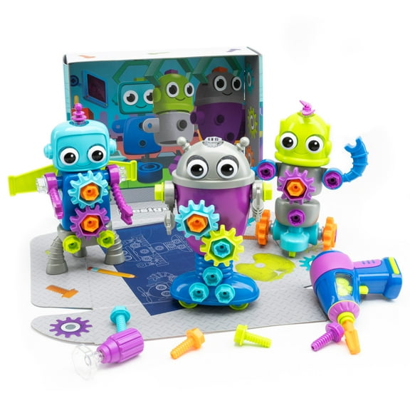 Educational Insights Design and Drill Robot Workshop, Preschool Construction Toy, Ages 3+
