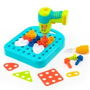 Educational Insights Design and Drill Shapes Workshop, STEM Construction Toy, Ages 3+