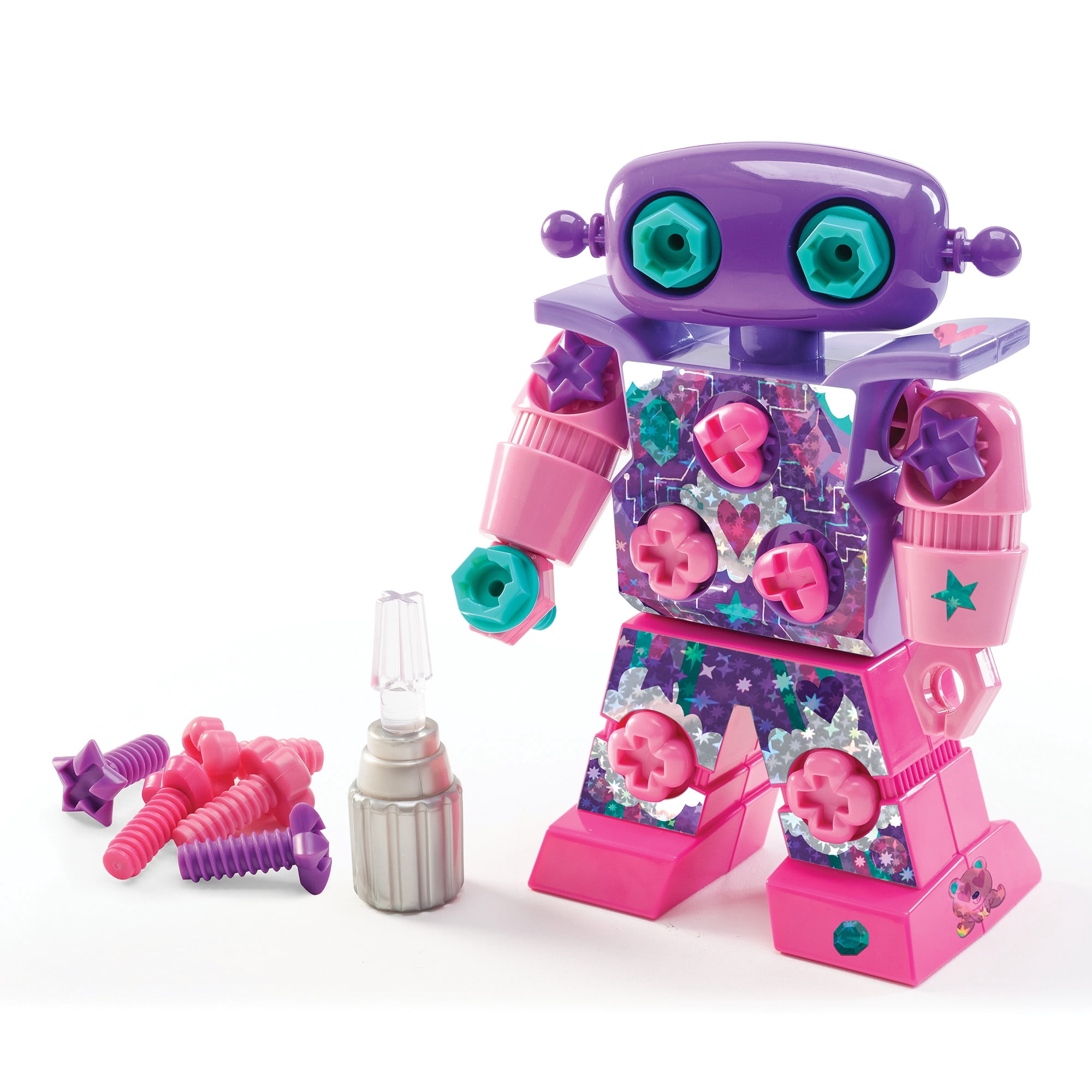 Educational Insights Design & Drill SparkleBot Robot, Preschool STEM & Take Apart Toy, 18-Pieces, Ages 3+
