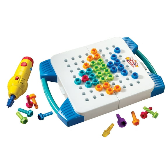 Educational Insights Design & Drill Take-Along Toolkit Toy with Electric Drill, Preschool STEM & Take Apart Building Toy, Boys and Girls Ages 3, 4, 5+