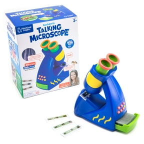 Educational Insights GeoSafari Talking Microscope, 21 Piece Set with Prepared Slides, Science Toy for Kids Ages 3+