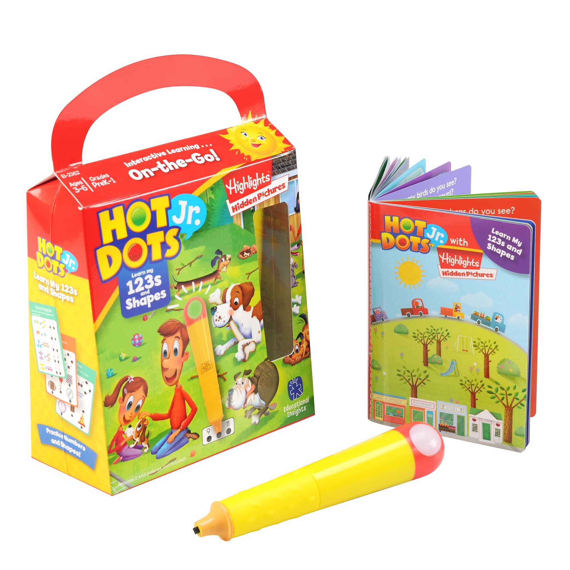 Educational Insights Hot Dots Jr. Learn My 123s with Highlights: Homeschool  Learning Workbooks, 48 Early Learning Lessons, Interactive Pen Included,  Ages 3+ 