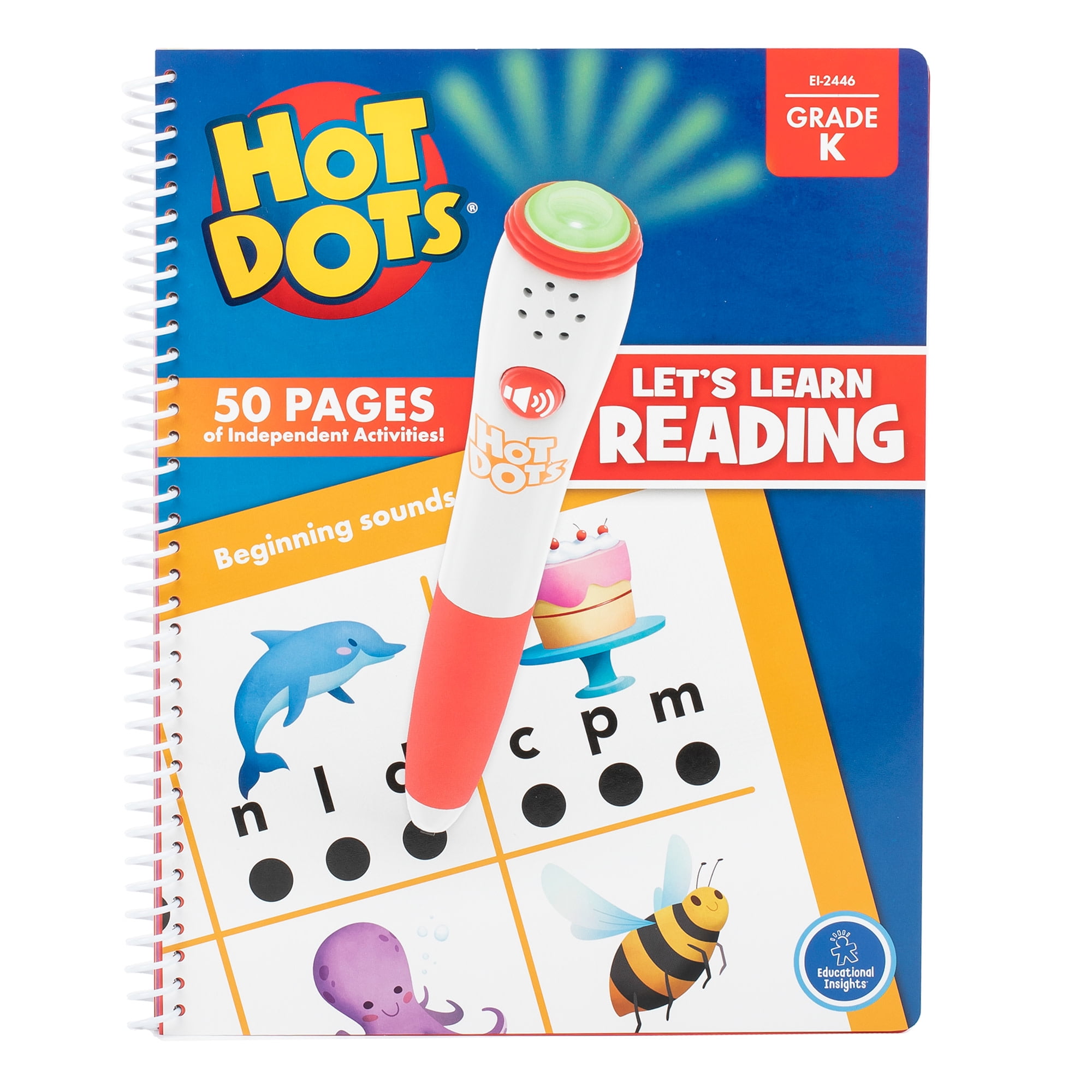 Educational Insights Hot Dots Let's Learn Kindergarten Reading Set, Children Ages 5+