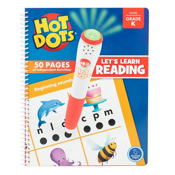 Educational Insights Hot Dots Let's Learn Kindergarten Reading Set, Children Ages 5+