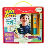 Educational Insights Hot Dots Let's Master Grade 2 Math Set with Talking Pen
