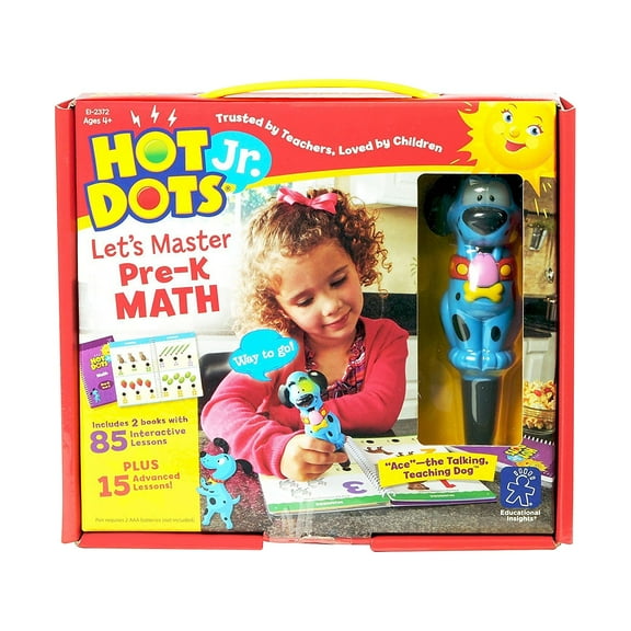 Educational Insights Hot Dots Let's Master Preschool Math Set, 100 Counting & Numbers & More, Ages 4+
