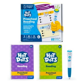 Educational Insights Hot Dots Preschool Reading Set, Interactive Toddler Workbooks, Ages 4+