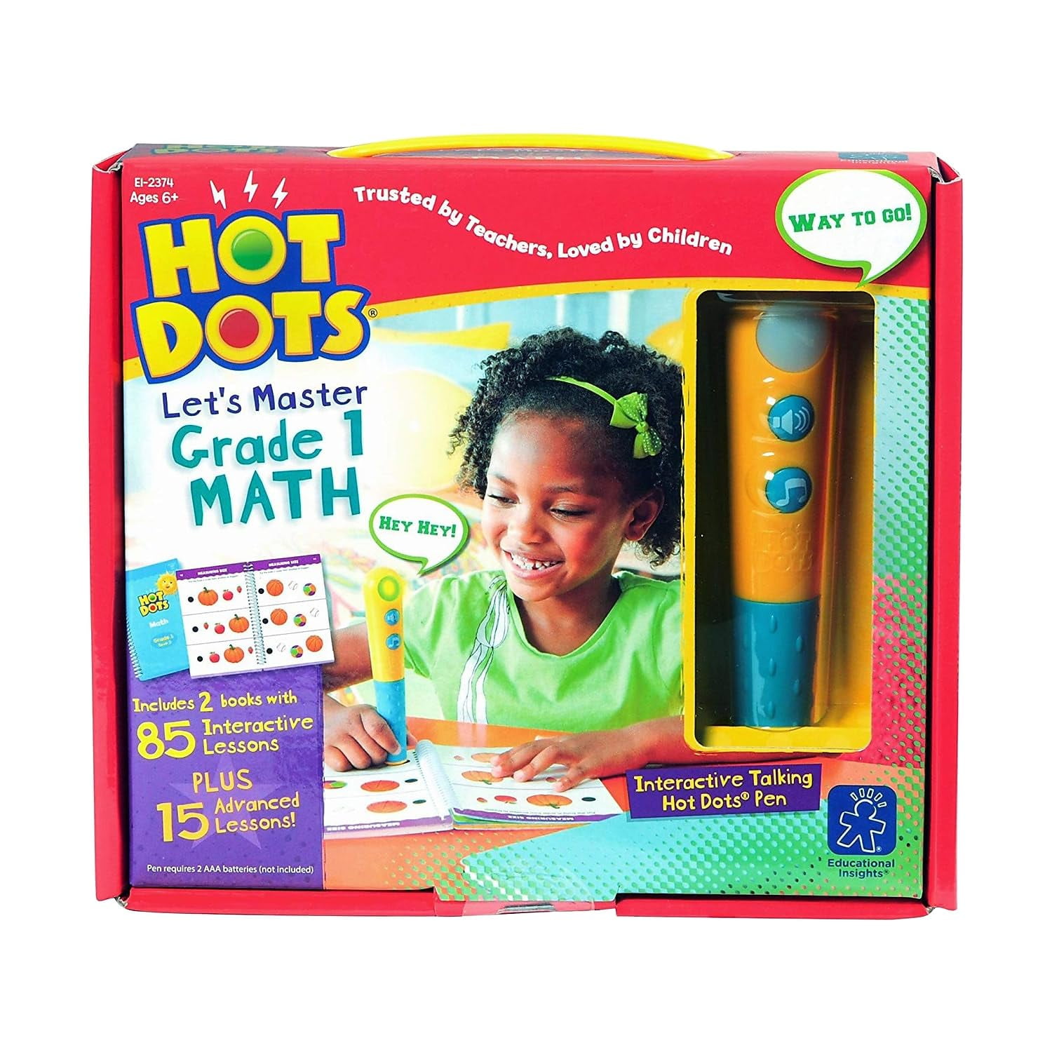 Hot Dots 1st Grade Math Set - Interactive Learning With Light-Up Pen