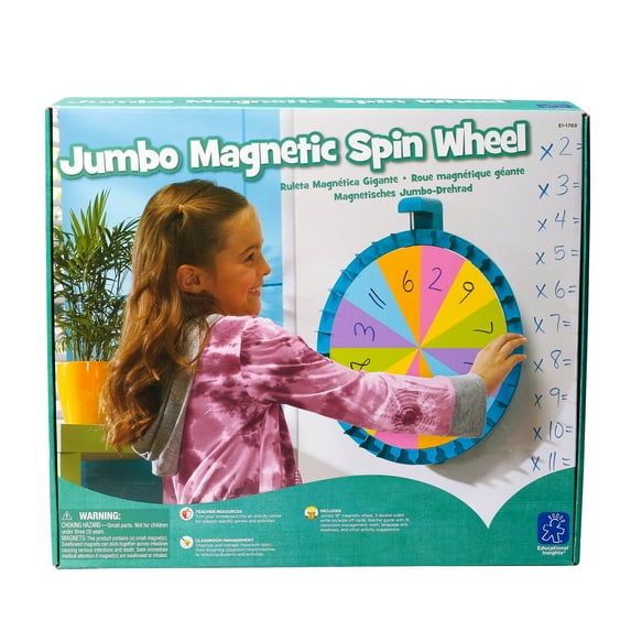 Educational Insights Jumbo Magnetic Spin Wheel, Classroom Essentials, Teacher Tools