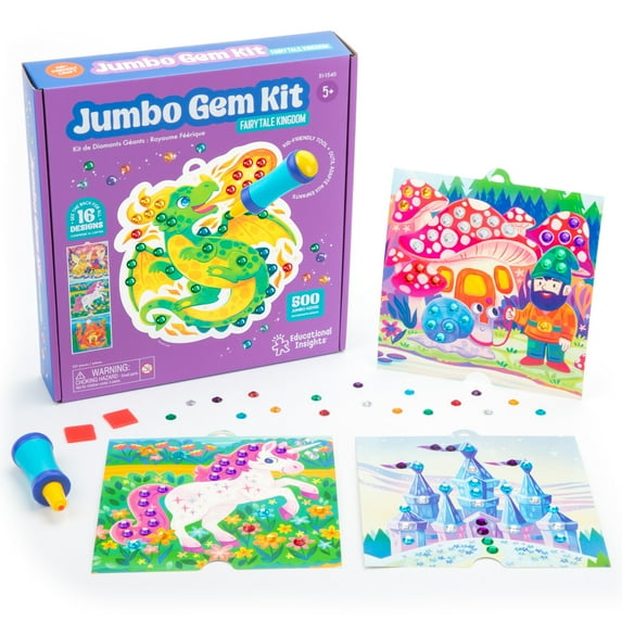 Educational Insights Jumbo Gem Kit, Arts & Crafts Sets And Supplies for Kids Ages 5+