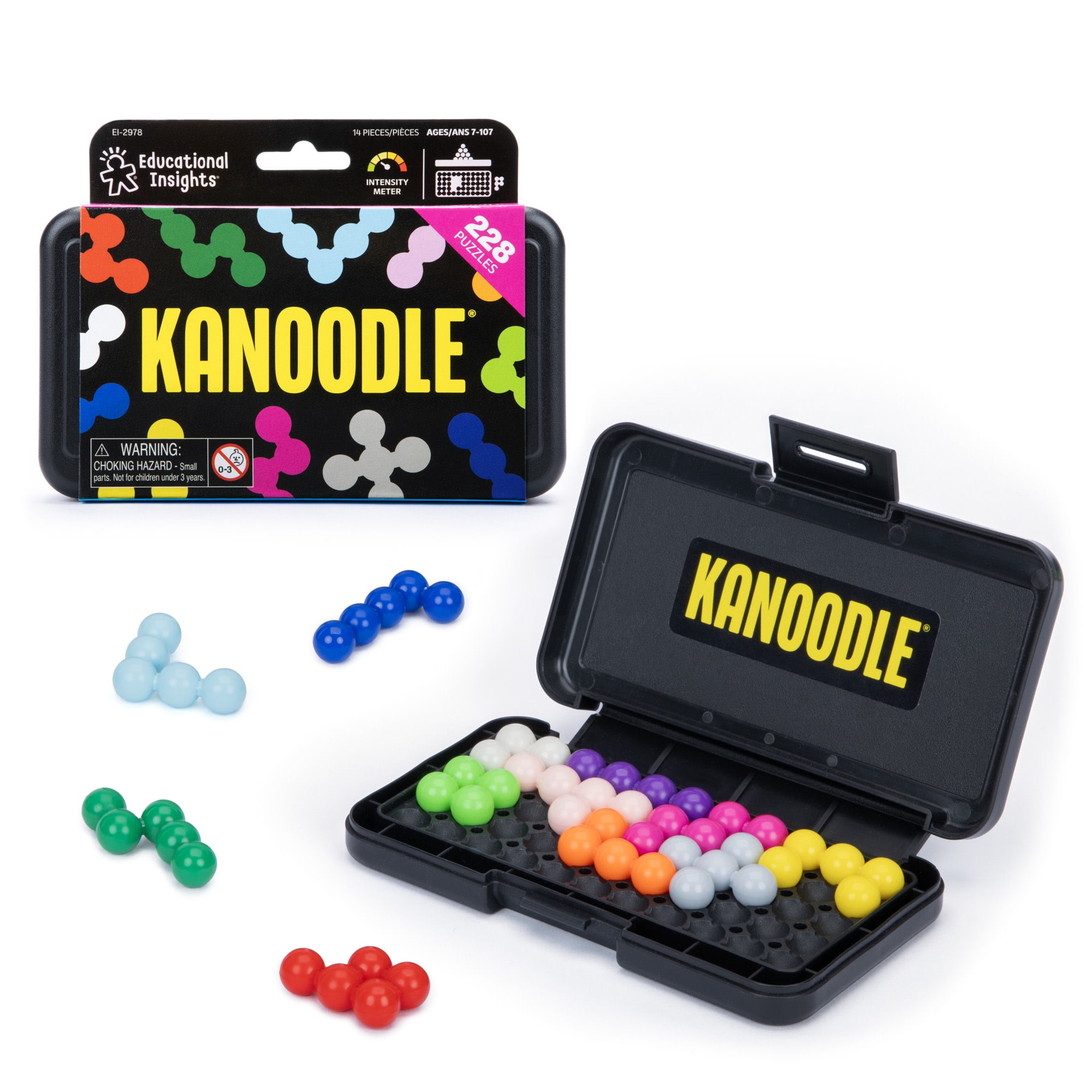 Educational Insights Kanoodle 3D Brain Teaser Puzzle Game, Set of 12, 227 Challenges, Ages 7+