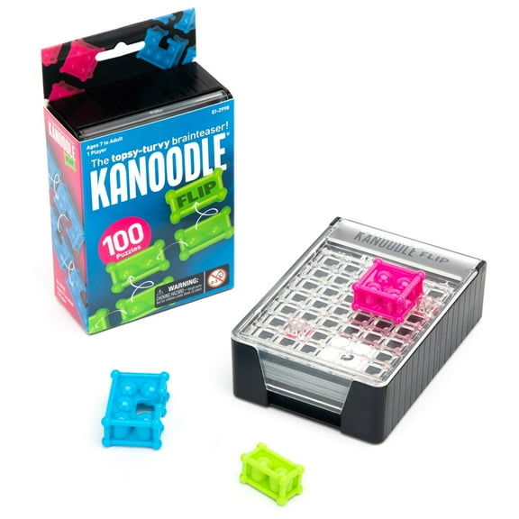 Educational Insights Kanoodle Flip 3-D Puzzle Game for Kids, Teens & Adults, Brain Teaser, Logic Game Featuring 100 Challenges, Ages 7+