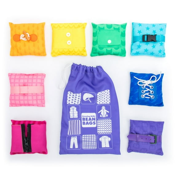 Educational Insights Learn to Dress Myself Beanbags, Preschool Montessori Toys, Toddler Learning Ages 4+