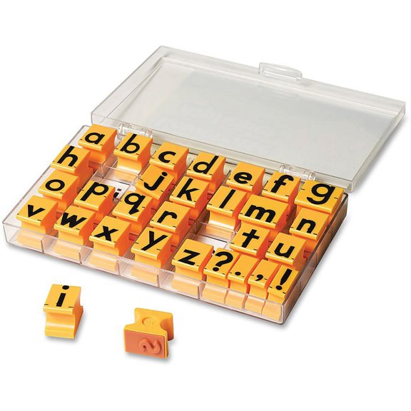 Educational Insights Lowercase Alphabet Stamps - Custom Message Stamp - Plastic - 30 / Set | Bundle of 2 Sets